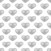 Seamless pattern with hand drawn heart doodle for decorative print, wrapping paper, greeting cards and fabric vector