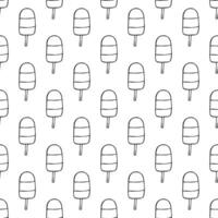 Seamless pattern with ice cream doodle for decorative print, wrapping paper, greeting cards, wallpaper and fabric vector