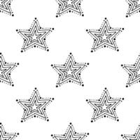 Seamless pattern with cute stars doodle for decorative print, wrapping paper, greeting cards, wallpaper and fabric vector