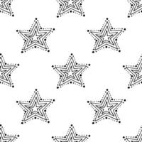 Seamless pattern with cute stars doodle for decorative print, wrapping paper, greeting cards, wallpaper and fabric vector