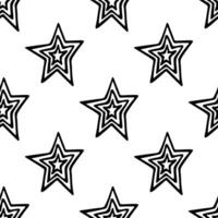 Seamless pattern with cute stars doodle for decorative print, wrapping paper, greeting cards, wallpaper and fabric vector