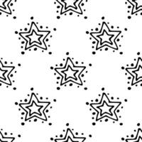Seamless pattern with cute stars doodle for decorative print, wrapping paper, greeting cards, wallpaper and fabric vector