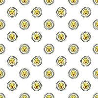 Seamless pattern with sun doodle for decorative print, wrapping paper, greeting cards, wallpaper and fabric vector