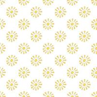 Seamless pattern with sun doodle for decorative print, wrapping paper, greeting cards, wallpaper and fabric vector