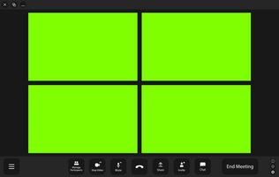 Video conference user interface. Video call window overlay. vector