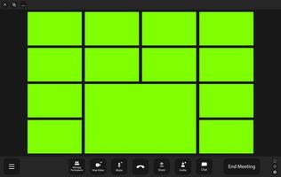 UI horizontal application. Online conference concept. UI video call app template for laptop, desktop or phone vector