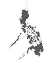 Philippines map. Map of Philippines in grey color vector