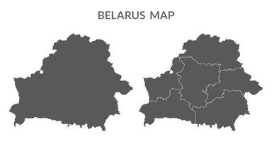 Belarus map. Map of Belarus in set vector