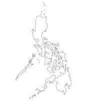 Philippines map. Map of Philippines in white color vector