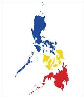 Philippines map. Map of Philippines in three mains regions vector