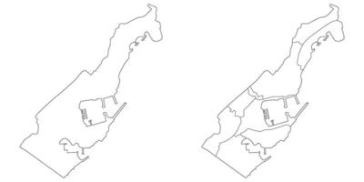 Monaco map. Map of Monaco in set vector