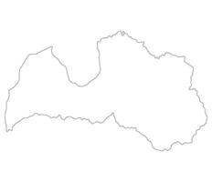 Latvia map. Map of Latvia in white color vector