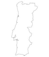 Portugal mapa. mapa de Portugal en blanco color vector