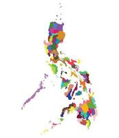 Philippines map. Map of Philippines in administrative provinces vector