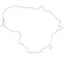 Lithuania map. Map of Lithuania in white color vector