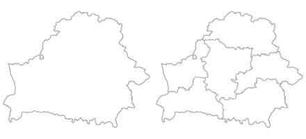 Belarus map. Map of Belarus in set vector