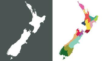 nuevo Zelanda mapa. mapa de nuevo Zelanda en conjunto vector