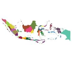 Indonesia map. Map of Indonesia in administrative provinces vector