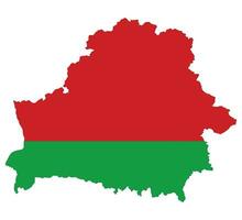 Belarus map. Map of Belarus with Belarus flag vector