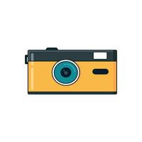 Simple camera icon full color cute cartoon design style isolated by white color vector