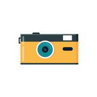 Simple camera icon full color flat design style isolated by white color vector