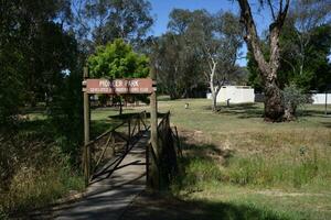 Jindera, New South Wales, Australia - 17 Dec 2023 - In Pioneer Park Jindera  a monument to the original settlers of the area original migrant came to Dight's Forest. photo