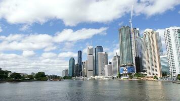 Brisbane, Queensland, Australia, - 6 January 2023 - Skyscraper cityscape of Brisbane, is the capital and most populous city of Queensland with the Brisbane river view and cloudy sky day. photo