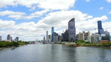 Brisbane, Queensland, Australia, - 6 January 2023 - Skyscraper cityscape of Brisbane, is the capital and most populous city of Queensland with the Brisbane river view and cloudy sky day. photo