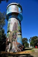 Walla Walla, New South Wales, Australia. - 17 Dec 2023. - The Walla Walla Water Tank Art was painted by Damien Mitchell over three weeks in April and May 2022. photo