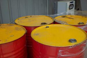 Oil drum for motor on the storage room photo