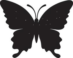 Black butterfly silhouette illustration vector