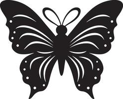 Black butterfly silhouette illustration vector