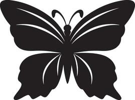 Black butterfly silhouette illustration vector