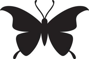 Black butterfly silhouette illustration vector