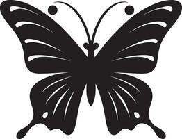 Black butterfly silhouette illustration vector