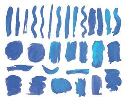 Vector Set of abstract watercolor brush