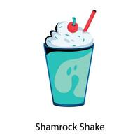 Trendy Shamrock Shake vector