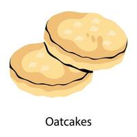 Trendy Oatcakes Concepts vector