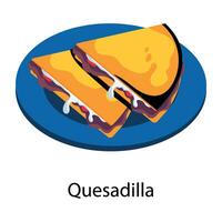 Trendy Quesadilla Concepts vector