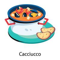 Trendy Cacciucco Concepts vector