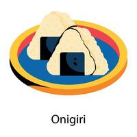 de moda onigiri conceptos vector