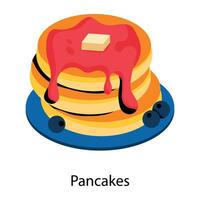 Trendy Pancakes Concepts vector