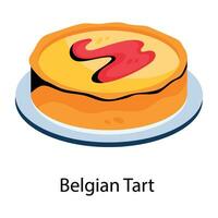 Trendy Belgian Tart vector