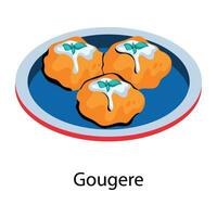 Trendy Gougere Concepts vector