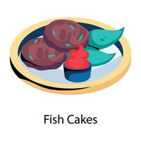 Trendy Fish Cakes vector