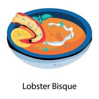 Trendy Lobster Bisque vector