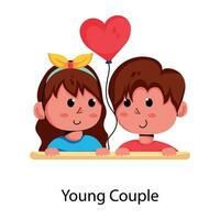 Trendy Young Couple vector