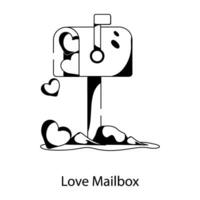 Trendy Love Mailbox vector