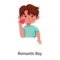 Trendy Romantic Boy vector