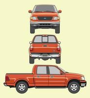 Ford F 150 car blueprint vector